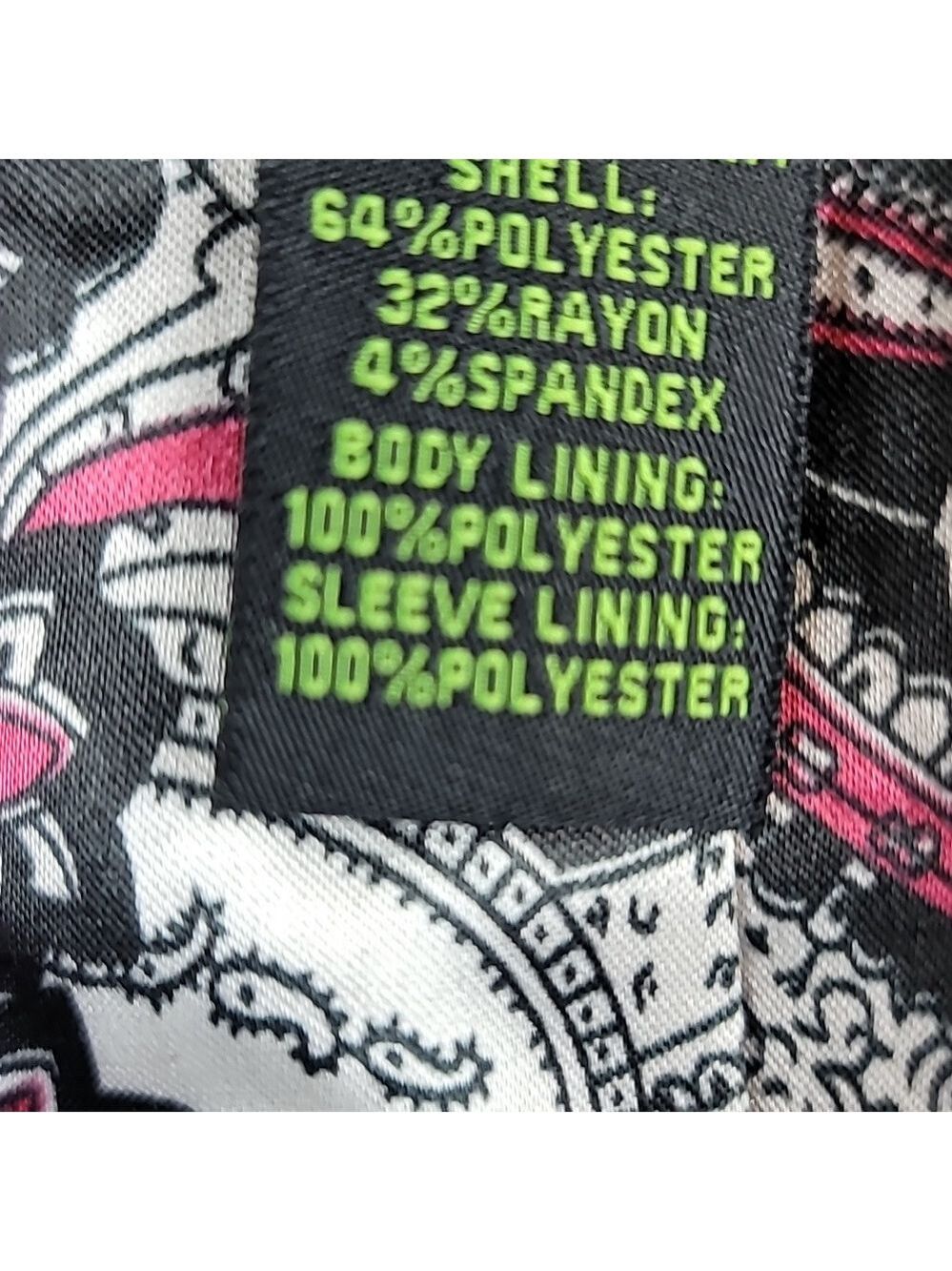 2OH 2 old hippies threads black jacket medium nwt - Picture 5 of 12